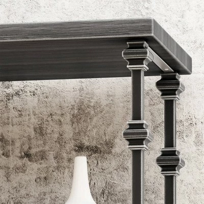 72.5" Hampden Industrial 4 Shelf Bookcase Gray - Christopher Knight Home 6 72.5" Hampden Industrial 4 Shelf Bookcase Gray - Christopher Knight Home - Image 4