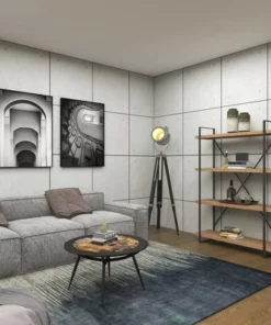 Olivia & May 67" Tall Industrial Metal and Wood Bookshelf Brown - Olivia & May -Bookshelves Sales Shop unnamed file 4721