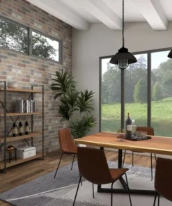 Olivia & May 67" Tall Industrial Metal and Wood Bookshelf Brown - Olivia & May -Bookshelves Sales Shop unnamed file 4723