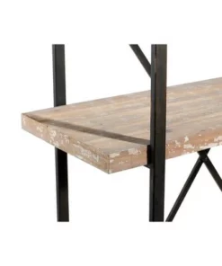 Olivia & May 67" Tall Industrial Metal and Wood Bookshelf Brown - Olivia & May -Bookshelves Sales Shop unnamed file 4725