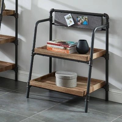 Mack Rustic Bookcase Light Copper - HOMES: Inside + Out 3 Mack Rustic Bookcase Light Copper - HOMES: Inside + Out