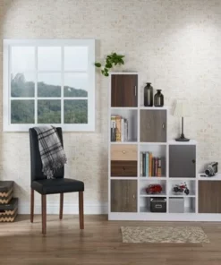 61.5" Hirsch Contemporary Bookcase White - HOMES: Inside + Out -Bookshelves Sales Shop unnamed file 4766