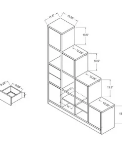 61.5" Hirsch Contemporary Bookcase White - HOMES: Inside + Out -Bookshelves Sales Shop unnamed file 4772
