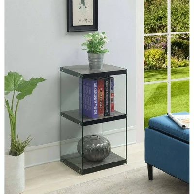 27.75" SoHo 3 Tier Tower Bookcase - Breighton Home White Faux Marble 3 27.75" SoHo 3 Tier Tower Bookcase - Breighton Home White Faux Marble