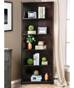 78" Mcafee Contemporary 5 Tier Corner Bookshelf - HOMES: Inside + Out White