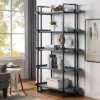 Kellare 5 Shelf Contemporary Bookcase - HOMES: Inside + Out Antique White/black -Bookshelves Sales Shop unnamed file 4805