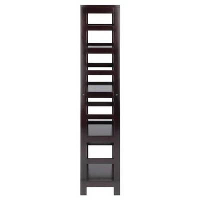 55" 4 Section Narrow Bookshelf Espresso - Winsome 4 55" 4 Section Narrow Bookshelf Espresso - Winsome - Image 2