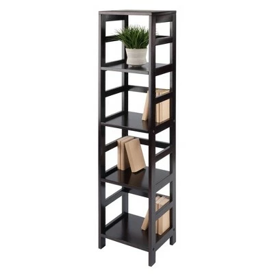 55" 4 Section Narrow Bookshelf Espresso - Winsome 7 55" 4 Section Narrow Bookshelf Espresso - Winsome - Image 5