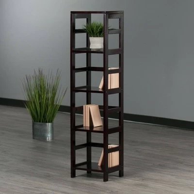 55" 4 Section Narrow Bookshelf Espresso - Winsome 8 55" 4 Section Narrow Bookshelf Espresso - Winsome - Image 6