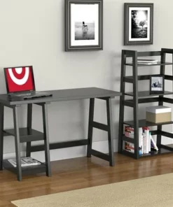 44.25" Designs2Go Trestle Bookcase - Breighton Home White -Bookshelves Sales Shop unnamed file 4816