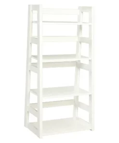 44.25" Designs2Go Trestle Bookcase - Breighton Home White -Bookshelves Sales Shop unnamed file 4820