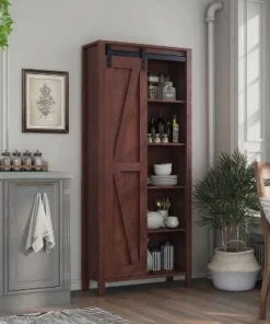 72" Arbolada Sliding Door Bookcase - HOMES: Inside + Out White Oak -Bookshelves Sales Shop unnamed file 4825