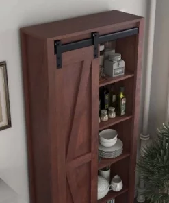 72" Arbolada Sliding Door Bookcase - HOMES: Inside + Out White Oak -Bookshelves Sales Shop unnamed file 4826