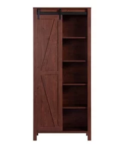 72" Arbolada Sliding Door Bookcase - HOMES: Inside + Out White Oak -Bookshelves Sales Shop unnamed file 4828