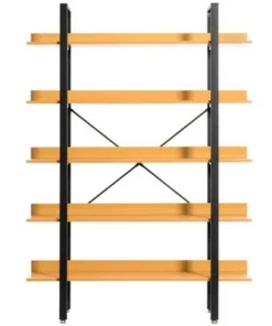 Fabulaxe Industrial 5 Shelf Wood and Metal Etagere Rustic Bookcase Free Standing Bookshelf 11 Fabulaxe Industrial 5 Shelf Wood and Metal Etagere Rustic Bookcase Free Standing Bookshelf -Bookshelves Sales Shop unnamed file 4834