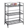 33" 3 Tier Wide Folding Metal Shelf Black - Breighton Home 2 33" 3 Tier Wide Folding Metal Shelf Black - Breighton Home -Bookshelves Sales Shop unnamed file 4842