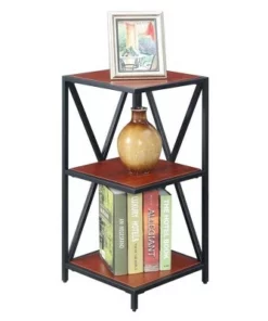 Breighton Home Tucson Metal 3 Tier Corner Bookcase - Johar Furniture Cherry/black 7 Breighton Home Tucson Metal 3 Tier Corner Bookcase - Johar Furniture Cherry/black -Bookshelves Sales Shop unnamed file 4851