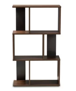 40.2" Legende Finished Display Bookcase Brown/Dark Gray - Baxton Studio -Bookshelves Sales Shop unnamed file 4871