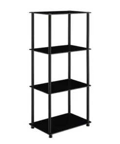 39" Designs2Go Classic Glass 4 Tier Tower - Breighton Home Clear -Bookshelves Sales Shop unnamed file 4881
