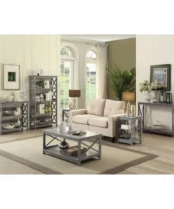 Oxford 5 Tier Bookcase Gray - Breighton Home -Bookshelves Sales Shop unnamed file 4885