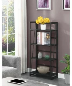 Xtra Folding 4 Tier Bookshelf - Breighton Home Gray