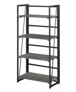 Xtra Folding 4 Tier Bookshelf - Breighton Home Gray -Bookshelves Sales Shop unnamed file 4897