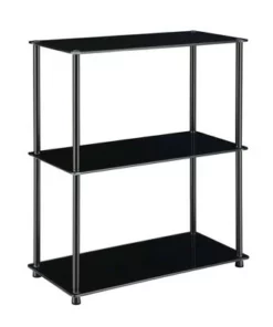 26.5" Designs2Go Classic Glass 3 Shelf Bookshelf - Breighton Home Clear -Bookshelves Sales Shop unnamed file 4912