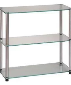 26.5" Designs2Go Classic Glass 3 Shelf Bookshelf - Breighton Home Clear -Bookshelves Sales Shop unnamed file 4913