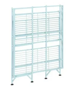 33" Xtra Storage 3 Tier Wide Folding Metal Shelf Sea Foam - Breighton Home -Bookshelves Sales Shop unnamed file 4916