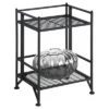 20.25" 2 Tier Folding Metal Shelf Black - Breighton Home -Bookshelves Sales Shop unnamed file 4920