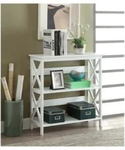 32.5" Oxford 3 Tier Bookcase White - Breighton Home -Bookshelves Sales Shop unnamed file 4929
