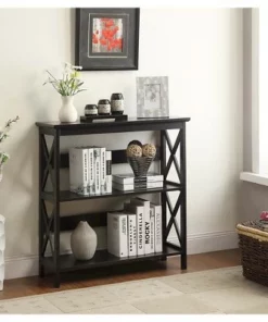 32.5" Oxford 3 Tier Bookcase Black - Breighton Home -Bookshelves Sales Shop unnamed file 4931