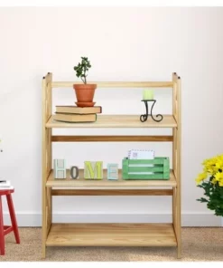 38" 3-Shelf Folding Bookcase - Flora Home Natural -Bookshelves Sales Shop unnamed file 4963