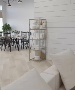 Merrick Lane 64" Modern Bookshelf Glass 4-Shelf Bookcase with Powder Coated Matte Gold Cross Braced Frame -Bookshelves Sales Shop unnamed file 4970