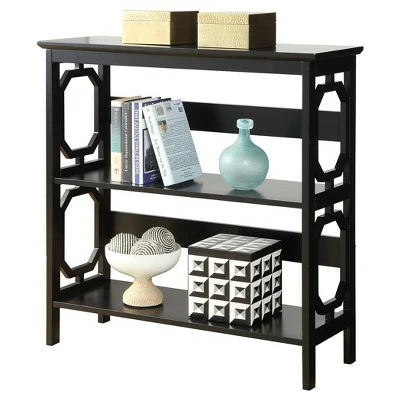 Breighton Home Omega 3 Tier Bookcase 32.5" Black - Convenience Concepts® 3 Breighton Home Omega 3 Tier Bookcase 32.5" Black - Convenience Concepts®
