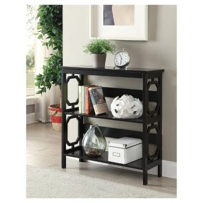 Breighton Home Omega 3 Tier Bookcase 32.5" Black - Convenience Concepts® 4 Breighton Home Omega 3 Tier Bookcase 32.5" Black - Convenience Concepts® - Image 2