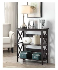 32.5" Oxford 3 Tier Bookcase Espresso - Breighton Home