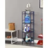 45" Xtra Storage 4 Tier Folding Metal Shelf Cobalt Blue - Breighton Home 2 45" Xtra Storage 4 Tier Folding Metal Shelf Cobalt Blue - Breighton Home -Bookshelves Sales Shop unnamed file 4981