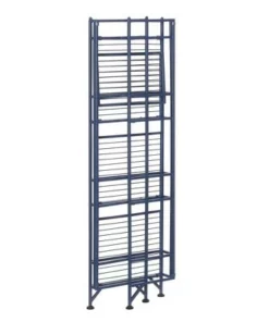 45" Xtra Storage 4 Tier Folding Metal Shelf Cobalt Blue - Breighton Home -Bookshelves Sales Shop unnamed file 4983