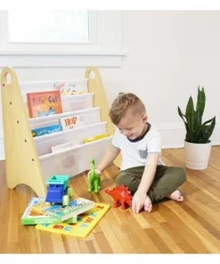 Modern Sling Bookshelf Natural/White - WildKin -Bookshelves Sales Shop unnamed file 500