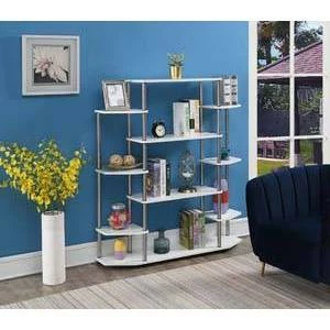 52.5" Wall Unit Bookshelf White - Breighton Home 4 52.5" Wall Unit Bookshelf White - Breighton Home - Image 2