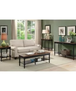 72.25" French Country Bookshelf Ladder Dark Walnut/Black - Breighton Home -Bookshelves Sales Shop unnamed file 5013