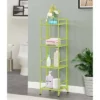 45" Xtra Storage 4 Tier Folding Metal Shelf Lime - Breighton Home