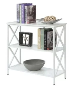 31.5" Tucson 3 Tier Bookcase White - Breighton Home