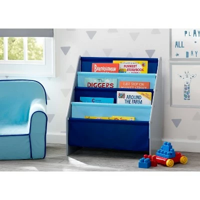 Delta Children Sling Book Rack Bookshelf for Kids' Blue/yellow/red 3 Delta Children Sling Book Rack Bookshelf for Kids' Blue/yellow/red