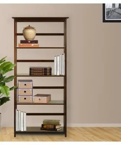 Flora Home 63" 5 Tier Mission Style Bookcase -Bookshelves Sales Shop unnamed file 5035