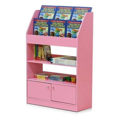 Furinno KidKanac Bookshelf Bookcase with 4 Shelves and Toy Storage Cabinet for Bedroom, Living Room or Playroom Organization, Pink 6 Furinno KidKanac Bookshelf Bookcase with 4 Shelves and Toy Storage Cabinet for Bedroom, Living Room or Playroom Organization, Pink - Image 4