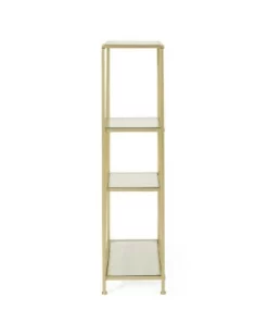 Kokesh Modern Glam Tempered Glass 3 Shelf Asymmetrical Bookcase Gold - Christopher Knight Home -Bookshelves Sales Shop unnamed file 5049
