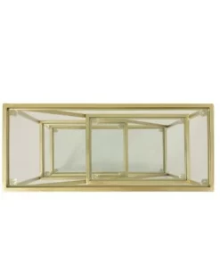Kokesh Modern Glam Tempered Glass 3 Shelf Asymmetrical Bookcase Gold - Christopher Knight Home -Bookshelves Sales Shop unnamed file 5050