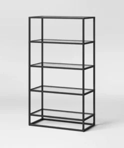 58.25" 5 Shelf Ada Bookshelf with Glass Shelves and Metal Frame - Project 62™ 5 58.25" 5 Shelf Ada Bookshelf with Glass Shelves and Metal Frame - Project 62™ -Bookshelves Sales Shop unnamed file 5060